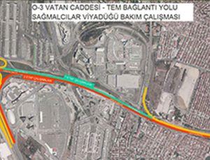 Sağmalcılar Viyadüğü’nde bakım çalışması