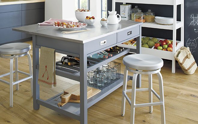 Crate and Barrel'ın mutfak adaları