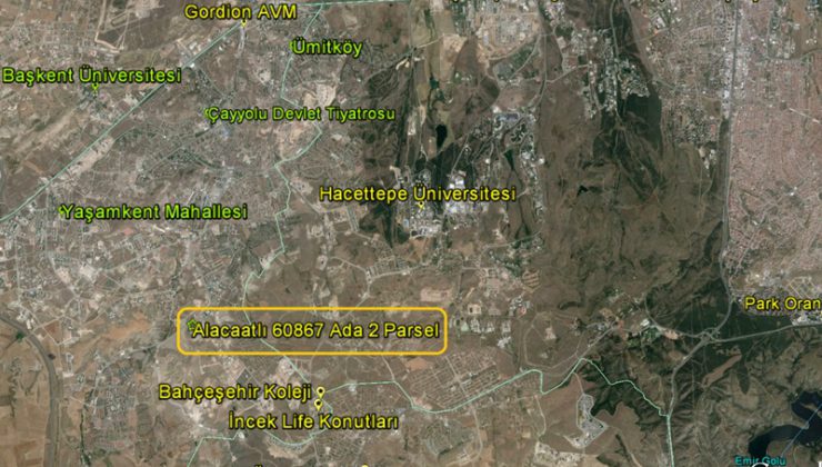 tta Gayrimenkul Ankara Alacaatlı'da arsa satıyor