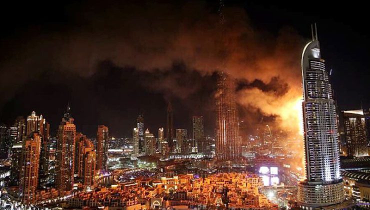 Dubai Address Hotel'de çıkan yangın 20 katı sardı