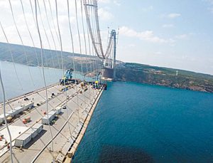 Üçüncü köprüde son tabliye pazar günü yerleştirilecek