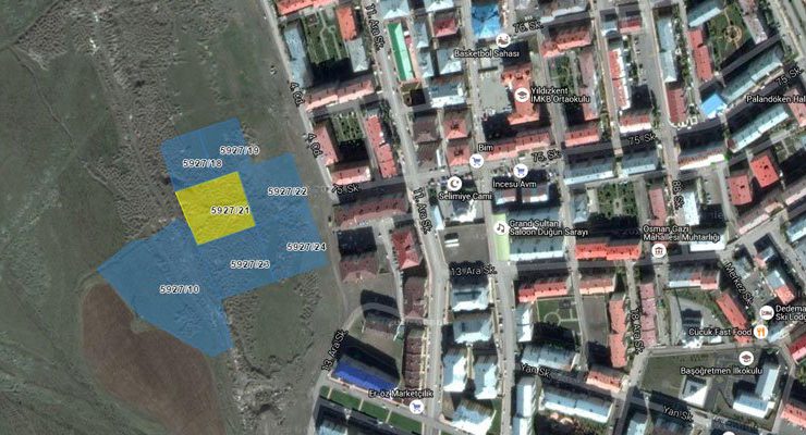 Palandöken Dağı eteklerinde bitişik parselde satılık 6 arsa