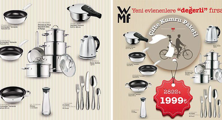 WMF çeyiz seti Enplus’tan yeni evleneceklere 1.999 lira