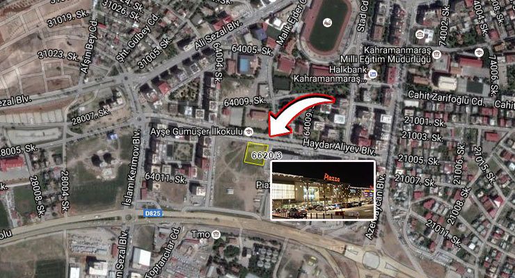 Kahramanmaraş’ta Piazza AVM’nin komşu parseli satılıyor