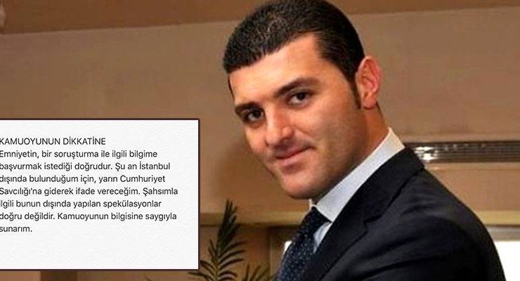 Emir Sarıgül, Cemil Candaş cinayetinde ifade verecek