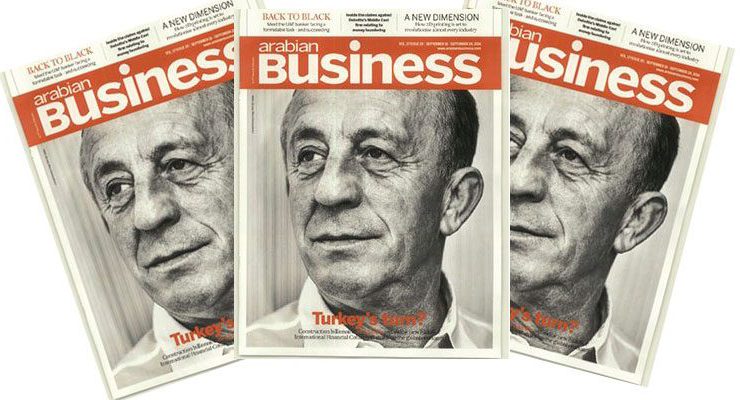 Ali Ağaoğlu Arap ekonomi dergisine kapak oldu