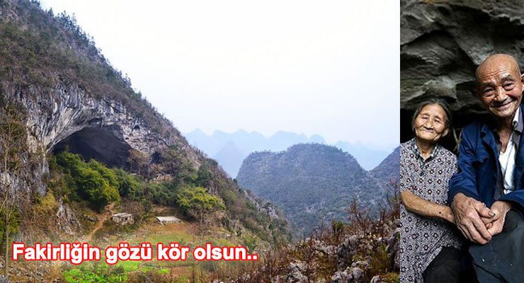 Çinli yaşlı çift pahalılıktan 54 yıldır mağarada yaşıyor