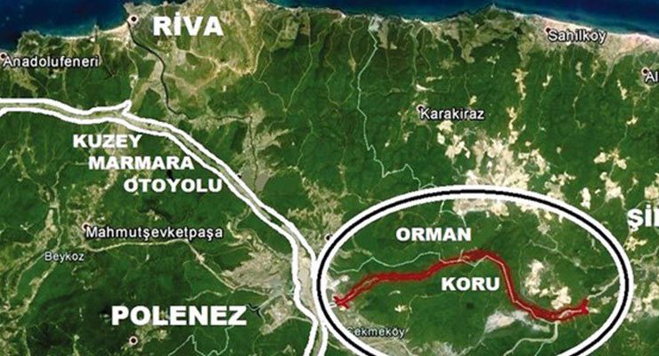 Plan değişti, otoyol kuzey ormanlarına uzandı