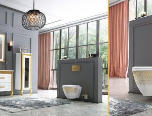 Creavit Karen klozetleri banyolara altın naifliği katıyor