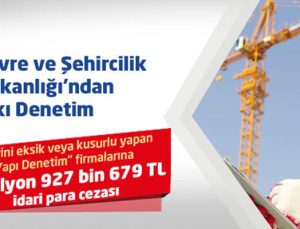Bakanlıktan yapı denetim firmalarına 1 yılda 4 milyon TL ceza