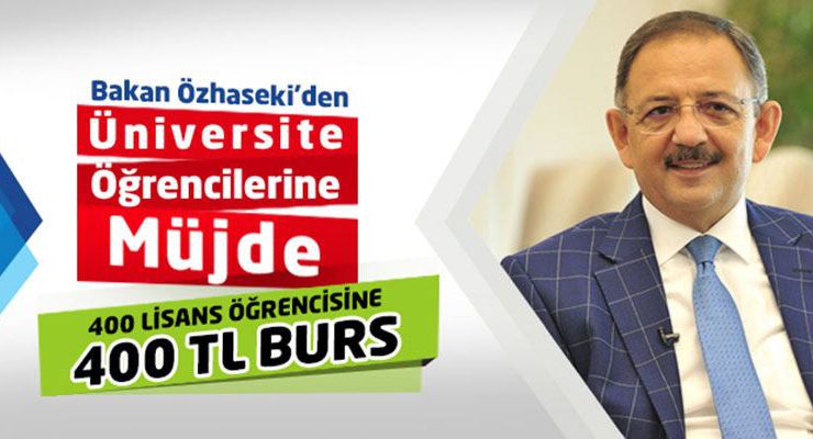 Çevre ve Şehircilik Bakanlığı’ndan 400 öğrenciye burs