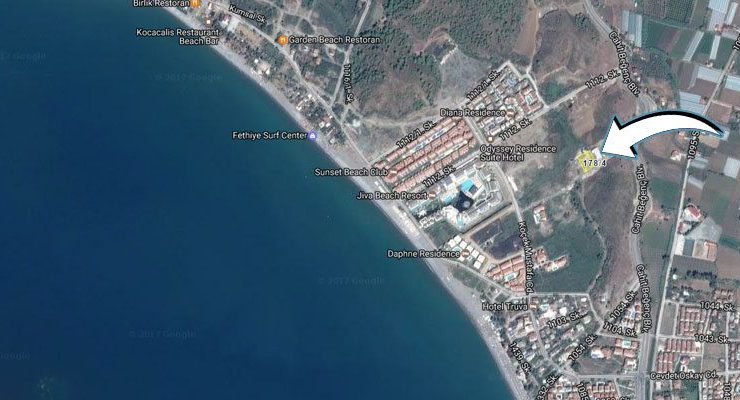 Fethiye’de icradan satılık turistik tesis imarlı arsa