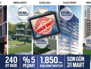 Yeşil GYO’dan yüzde 5 peşinata 1850 TL taksitle 240 ay vade