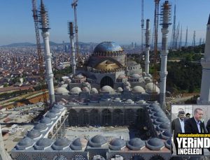 Recep Tayyip Erdoğan Çamlıca Camii inşaatına gitti