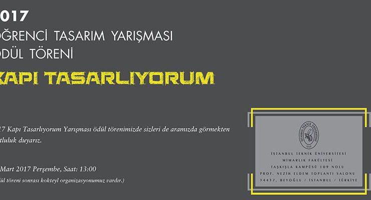 Kapı Tasarlıyorum Yarışması’nın ödülleri sahiplerini buluyor