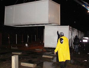 Çanakkale’de konteyner kent kurulumuna başlandı