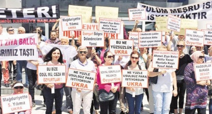 Ukrazedeler evini farksız almak için eylem yaptı