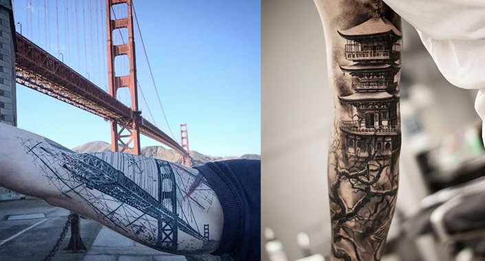 Mimari estetikten ilham alınarak yapılmış 24 harika dövme