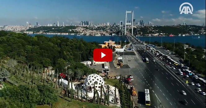 İstanbul’daki 15 Temmuz Şehitler Anıtı’nın hava çekimleri