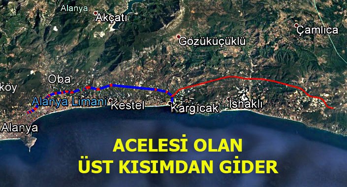 Alanya ile Gazipaşa arasına 32 km.lik yol yapılıyor