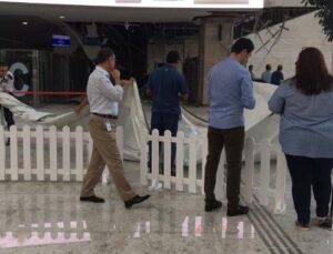 Ankara’da Yüksek Hızlı Tren Garı’nın tavanı çöktü