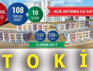 TOKİ İstanbul Kayabaşı’nda 108 tripleks ile 10 dükkan satıyor