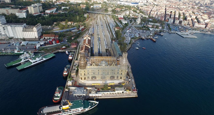 İstanbul banliyö hatlarındaki çalışmalar havadan görüntülendi