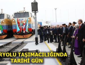 Bakü-Tiflis-Kars Demiryolu’nda ilk tren yola çıktı