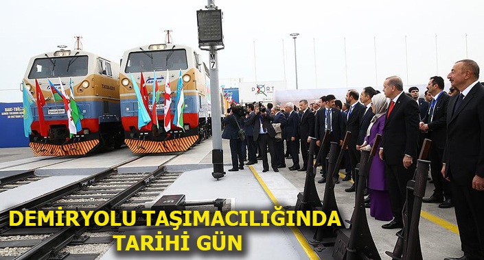 Bakü-Tiflis-Kars Demiryolu’nda ilk tren yola çıktı