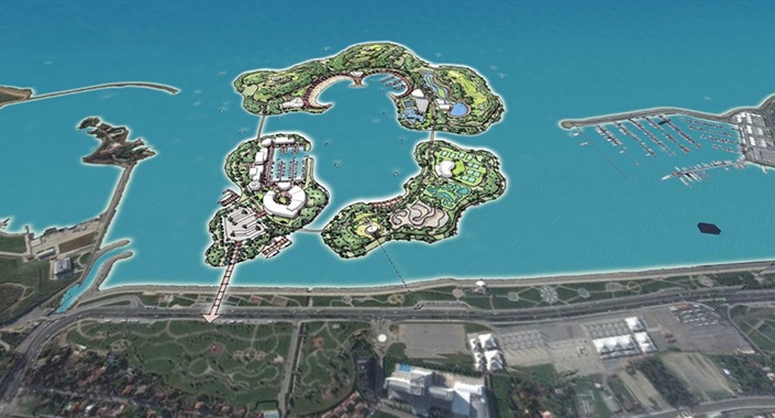 Su Sporları Adası, Manzara 7/24’e komşu olacak
