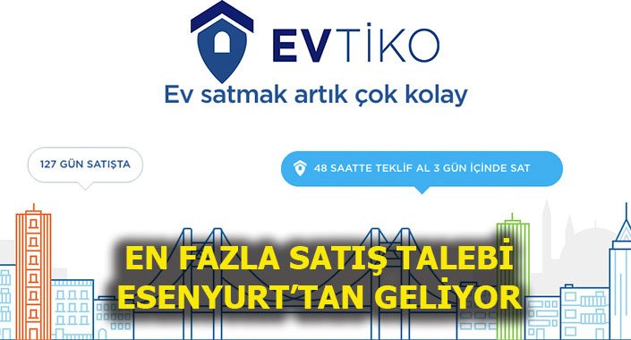 Evtiko’daki satılık evlerin dörtte biri 300 bin TL civarında