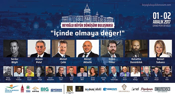 İçinde olmaya değen Beyoğlu Büyük Dönüşüm Buluşması yarın…