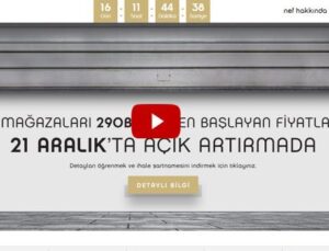 Nef Mağazaları 21 Aralık’ta açık artırma ile satılacak