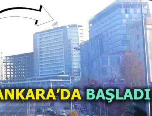 Beştepe’deki külliyenin karşısındaki binalar traşlandı