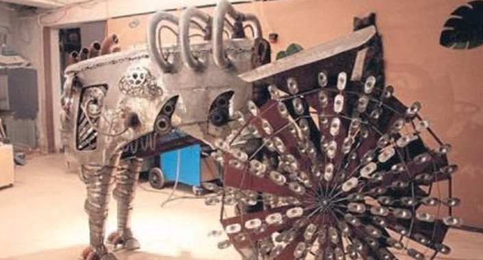 Atık ve hurda metaller sanat eserine dönüştü