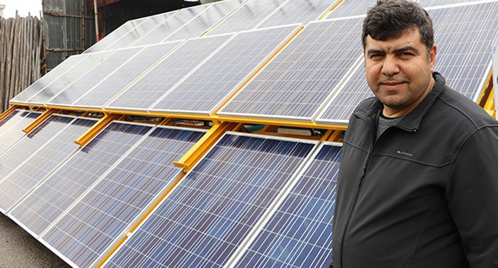 Kahramanmaraşlı girişimci mobil güneş enerji santrali üretti