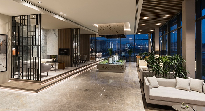 38. Cadde satış ofisinde Gönye Proje imzası