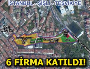 Emlak Konut Şişli Teşvikiye arsa ihalesine 6 firma katıldı