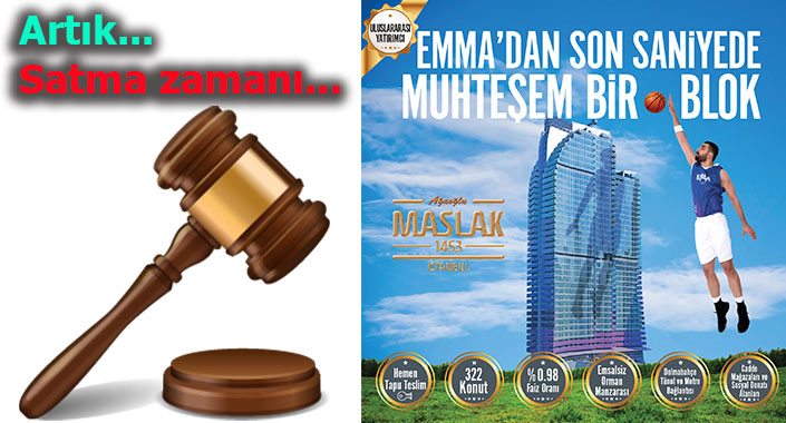 Maslak 1453’te topraktan blok alan Emma, satışa geçti