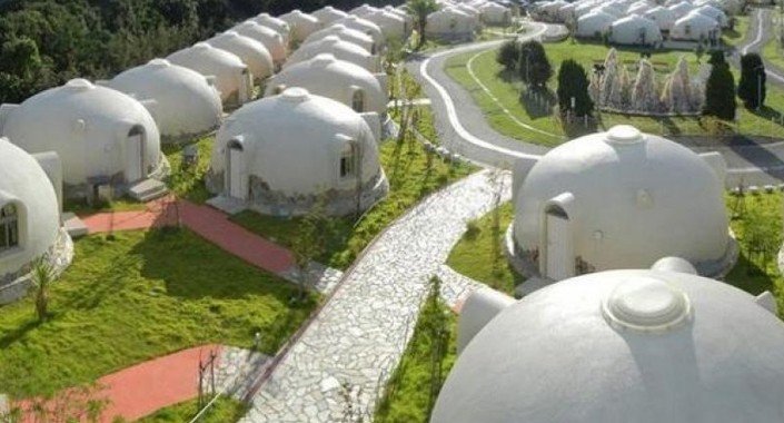 Japonların 2 saatte yaptığı köpük evler 300 yıl dayanıyor