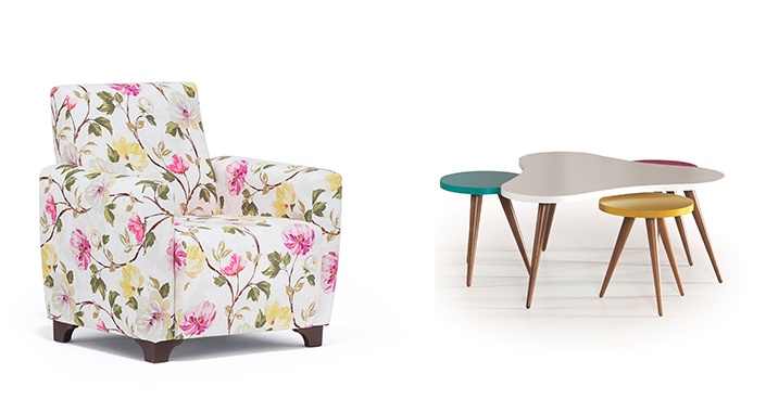 İlkbahar mobilya trendlerinde floral desen rüzgarı