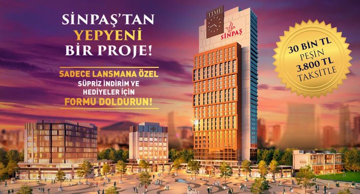 Sinpaş Time Finans Şehir’de ön satışlar başladı