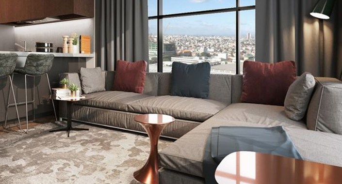 İva Deluxe Kağıthane’de 330 bin TL’ye 1+1 daire