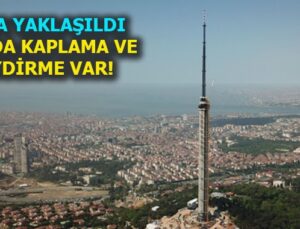 Çamlıca Kulesi’nin 1400 tonluk anteni tamamlandı