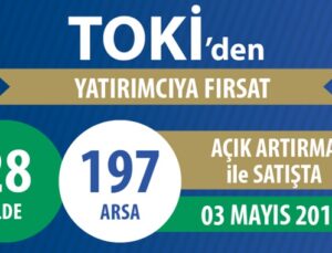 TOKİ 28 ilde 197 arsayı 3 Mayıs’ta satışa çıkarıyor