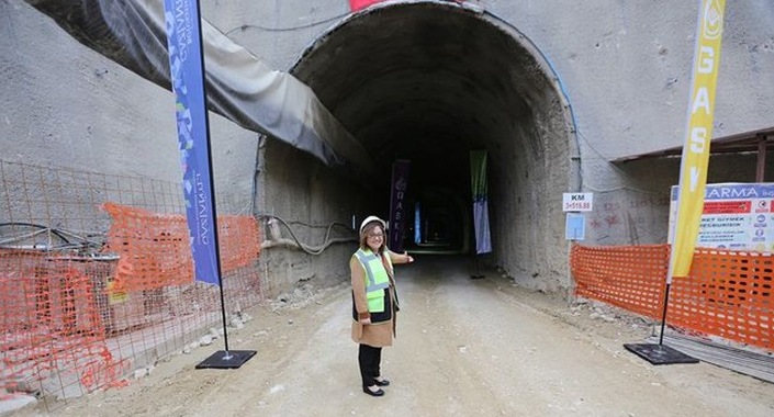 Düzbağ’da tünelin tamamlanmasına son 100 metre kaldı