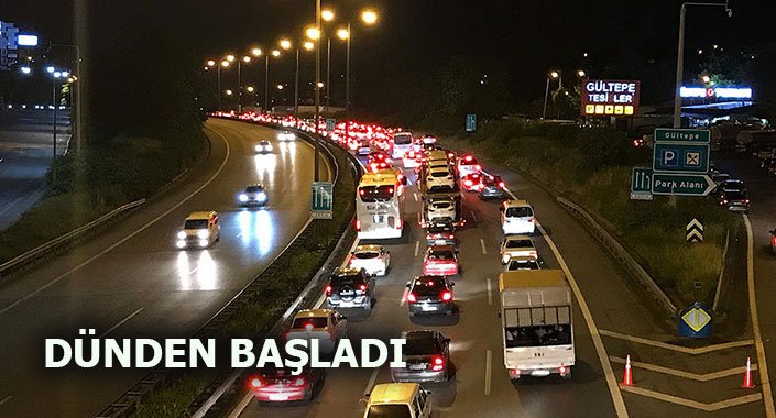 Tatilciler dönüşe geçti, Anadolu Otoyolu çok yoğun