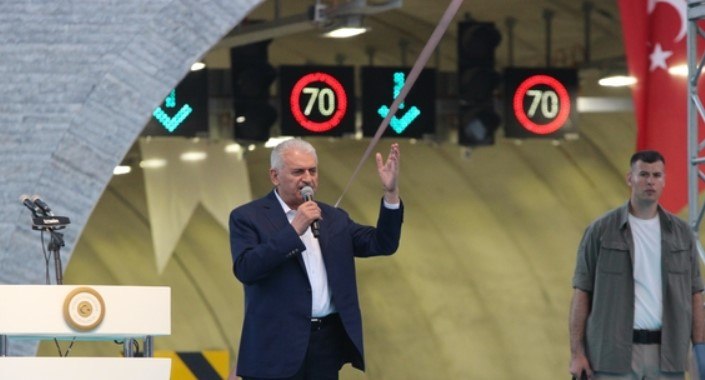 Başbakan Binali Yıldırım Sabuncubeli Tüneli’ni ulaşıma açtı