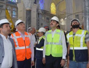Bakan Kurum, Çamlıca Camii inşaatını inceledi