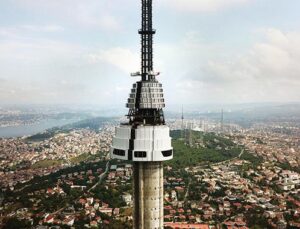 Çamlıca TV-Radyo Kulesi giydirilmeye başlandı